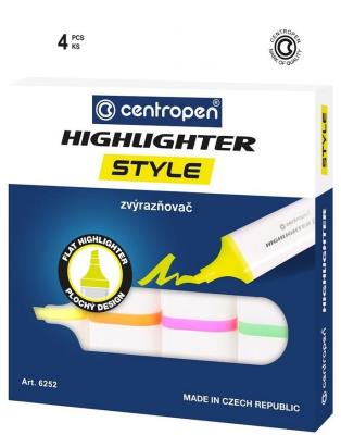 Opakowanie Zakreślacz fluo 4 kolory