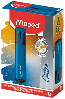 Opakowanie Zakreślacz Glitter Metal z brokatem (12szt) MAPED