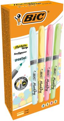 Opakowanie Zakreślacz Grip Pastel mix 12szt BIC