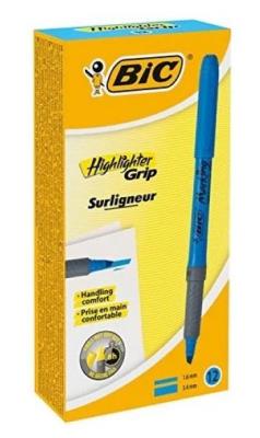 Opakowanie Zakreślacz Highlighter Grip niebieski (12szt) BIC