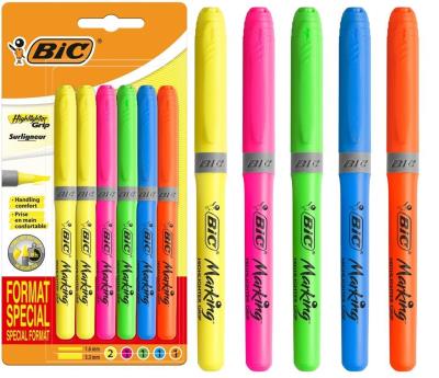 Zakreślacz highlighter Grip Special Format 6szt. Wydawca: Bic. SmakLiter.pl Opakowanie Zakreślacz highlighter Grip Special Format 6szt