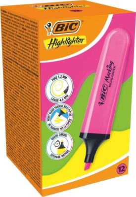 Opakowanie Zakreślacz Highlighter różowy neon (12szt) BIC