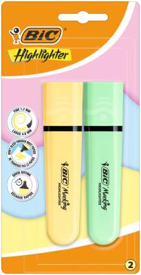 Opakowanie Zakreślacz Highlighter żółty i zielony 2szt