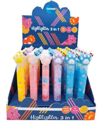 Opakowanie Zakreślacz Kocia łapka 3w1 (36szt)