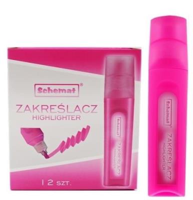 Opakowanie Zakreślacz różowy (12szt)
