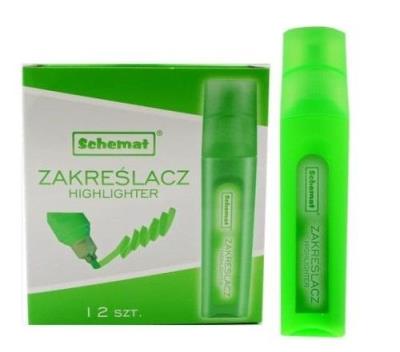 Opakowanie Zakreślacz zielony (12szt)
