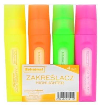 Opakowanie Zakreślacze 4 kolory