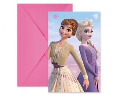 Opakowanie Zaproszenia Frozen 2 6szt.