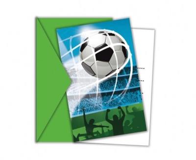 Opakowanie Zaproszenia Soccer Fans 6szt.