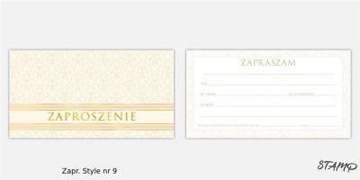 Opakowanie Zaproszenia Style wzór nr 09 10szt