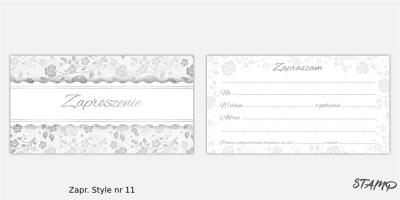 Opakowanie Zaproszenia Style wzór nr 11 10szt