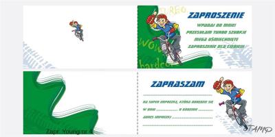 Opakowanie Zaproszenia Young Chłopiec wzór nr 04 10szt