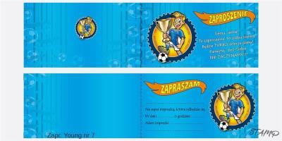 Opakowanie Zaproszenia Young Chłopiec wzór nr 07 10szt