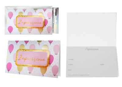 Opakowanie Zaproszenie baloniki 5szt