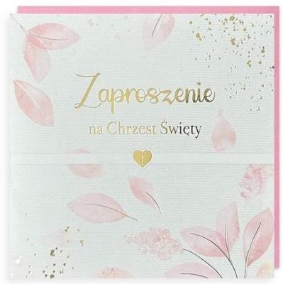 Opakowanie Zaproszenie Chrzest 5szt