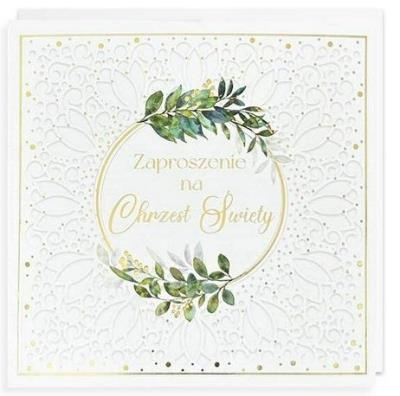 Opakowanie Zaproszenie Chrzest 5szt