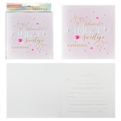Opakowanie Zaproszenie Chrzest 5szt