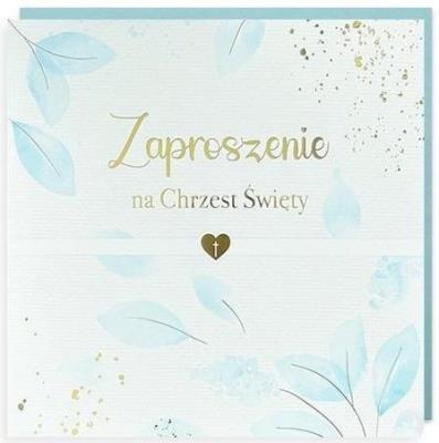 Opakowanie Zaproszenie Chrzest 5szt
