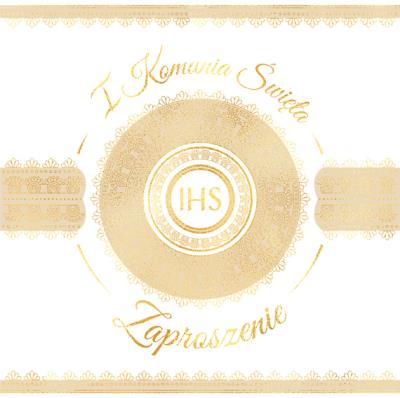 Opakowanie Zaproszenie - Komunia hostia (5szt)
