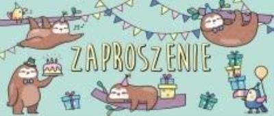 Opakowanie Zaproszenie Leniwiec (5szt)
