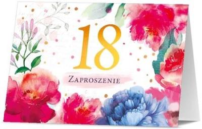 Opakowanie Zaproszenie Urodziny 18 (10szt)