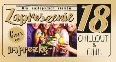 Opakowanie Zaproszenie Urodziny 18 (10szt)