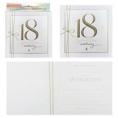 Opakowanie Zaproszenie Urodziny 18 5szt
