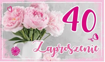 Opakowanie Zaproszenie Urodziny 40 (10szt)