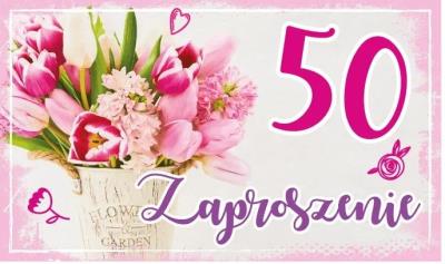 Opakowanie Zaproszenie Urodziny 50 (10szt)