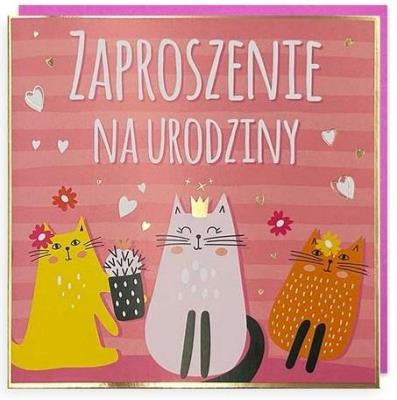 Opakowanie Zaproszenie Urodziny 5szt