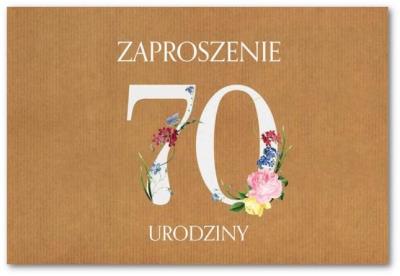 Opakowanie Zaproszenie Urodziny 70 ZT41 (10szt.)