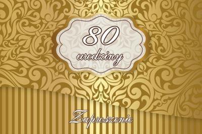 Opakowanie Zaproszenie Urodziny 80 ZT30 (10szt.)