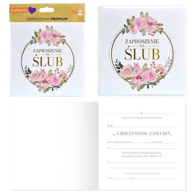 Opakowanie Zawiadomienie Ślub 5szt