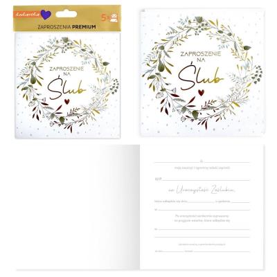 Opakowanie Zawiadomienie Ślub 5szt
