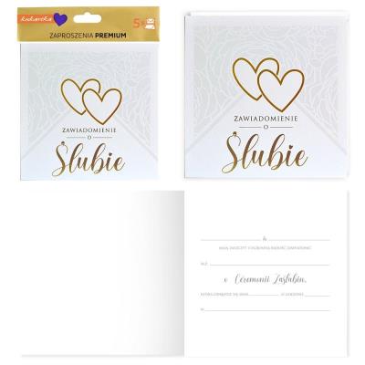 Opakowanie Zawiadomienie Ślub 5szt