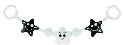 Opakowanie Zawieszka do wózka czarno-biała 2 gwiazdy i kwiat