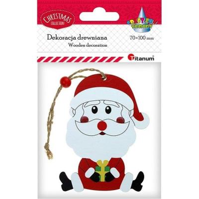 Opakowanie Zawieszka drewniana Mikołaj siedzący 74x98mm