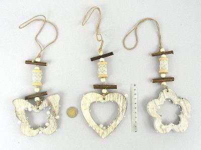 Opakowanie Zawieszka drewniana ze szpulką 39cm MIX