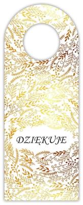Opakowanie Zawieszka na butelkę - Dziękuję złote