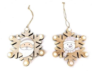 Opakowanie Zawieszka świąteczna drewniana ze światłem LED MIX