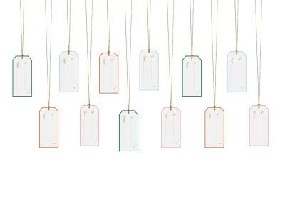 Opakowanie Zawieszki do prezentów mix12szt