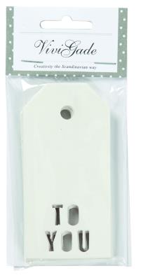 Opakowanie Zawieszki do prezentów TO YOU perłowe 15szt.