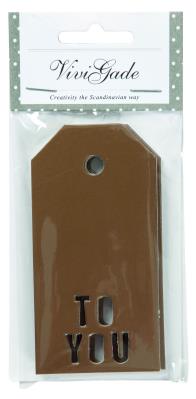 Opakowanie Zawieszki do prezentów TO YOU złote 15sz.