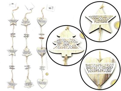 Opakowanie Zawieszki drewniane 3szt