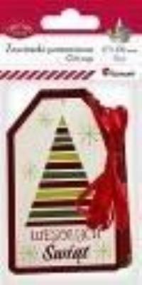 Opakowanie Zawieszki prezentowe metaliczne 63x102mm 9szt