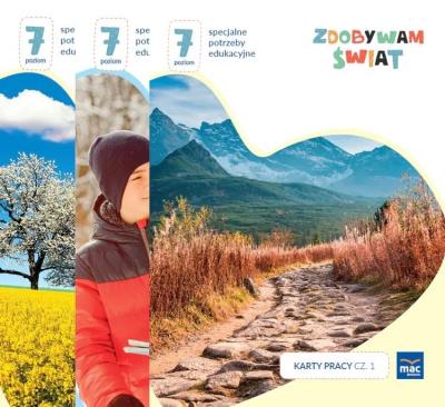 Okładka książki Zdobywam świat. Karty pracy cz.1-3 Poziom 7