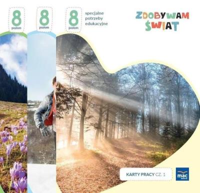 Okładka książki Zdobywam świat Karty pracy cz.1-3 Poziom 8