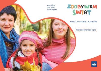 Zdobywam świat Tablice demonstr. Wiedza o sobie. Autor: Justyna Hadryś. SmakLiter.pl Okładka książki Zdobywam świat Tablice demonstr. Wiedza o sobie