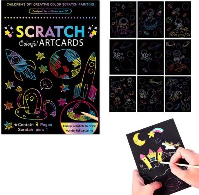 Opakowanie Zdrapywanka kolorowa kosmos 9 kartek