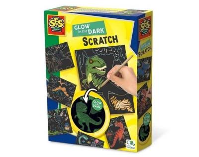 Zdrapywanka świecąca w ciemności Dino. Wydawca: SES Creative. SmakLiter.pl Opakowanie Zdrapywanka świecąca w ciemności Dino